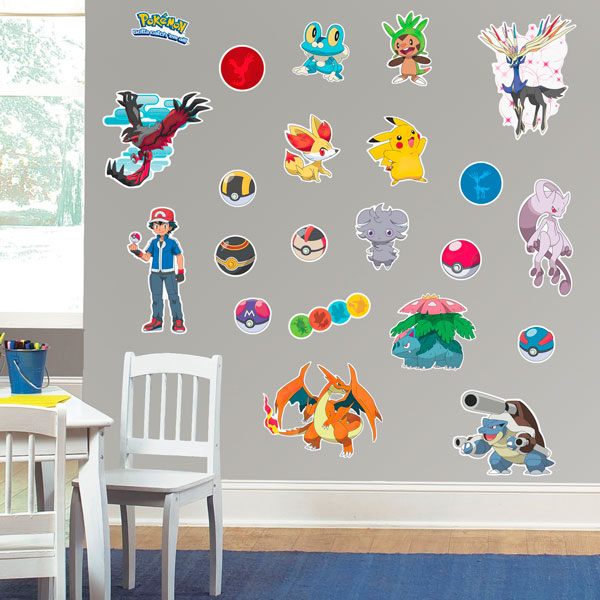 Vinilos Infantiles: Set 22X Personajes Pokémon