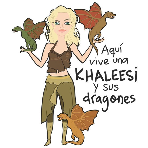 Vinilos Infantiles: Khaleesi y sus dragones