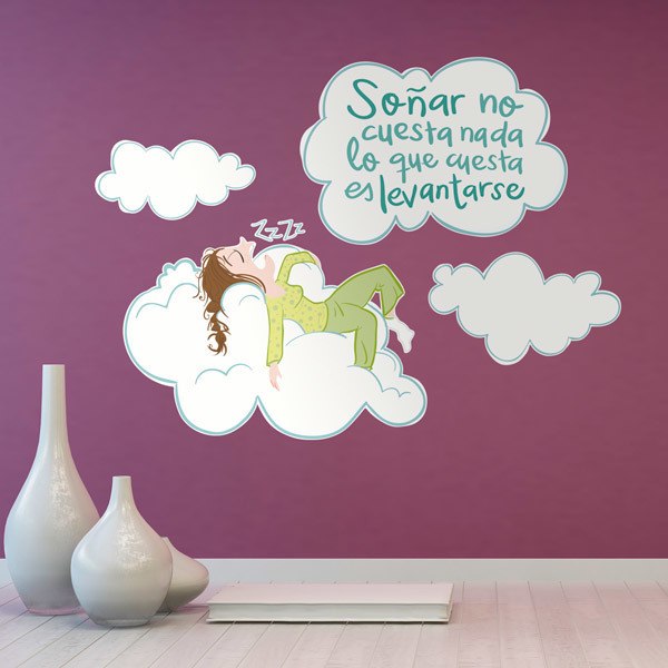 Vinilo infantil Soñar no cuesta nada