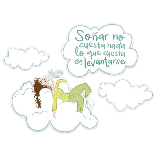 Vinilo infantil Soñar no cuesta nada