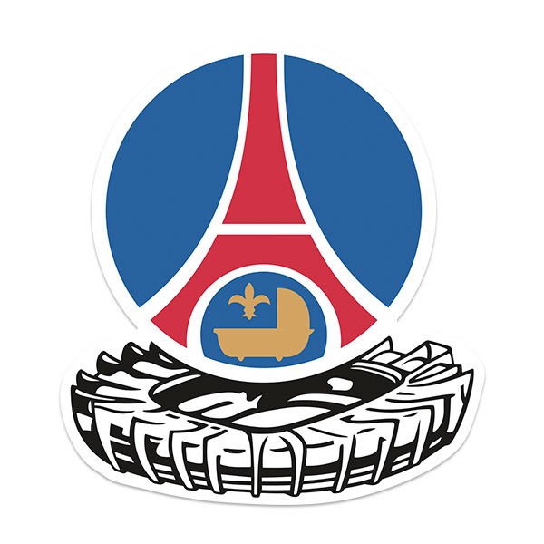 Vinilos Decorativos: Escudo PSG años ochenta