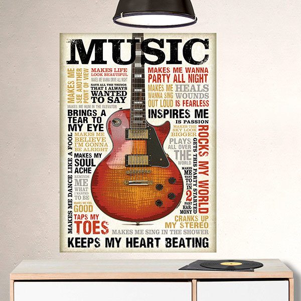 Vinilos Decorativos: Póster adhesivo Music