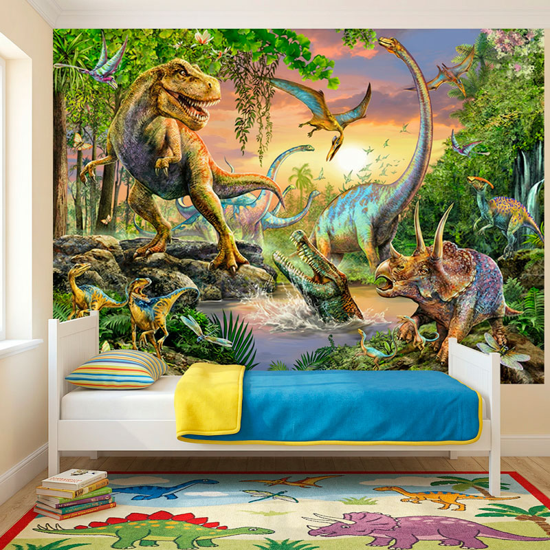 P&oacute;ster adhesivo Dinosaurios en la Selva 3