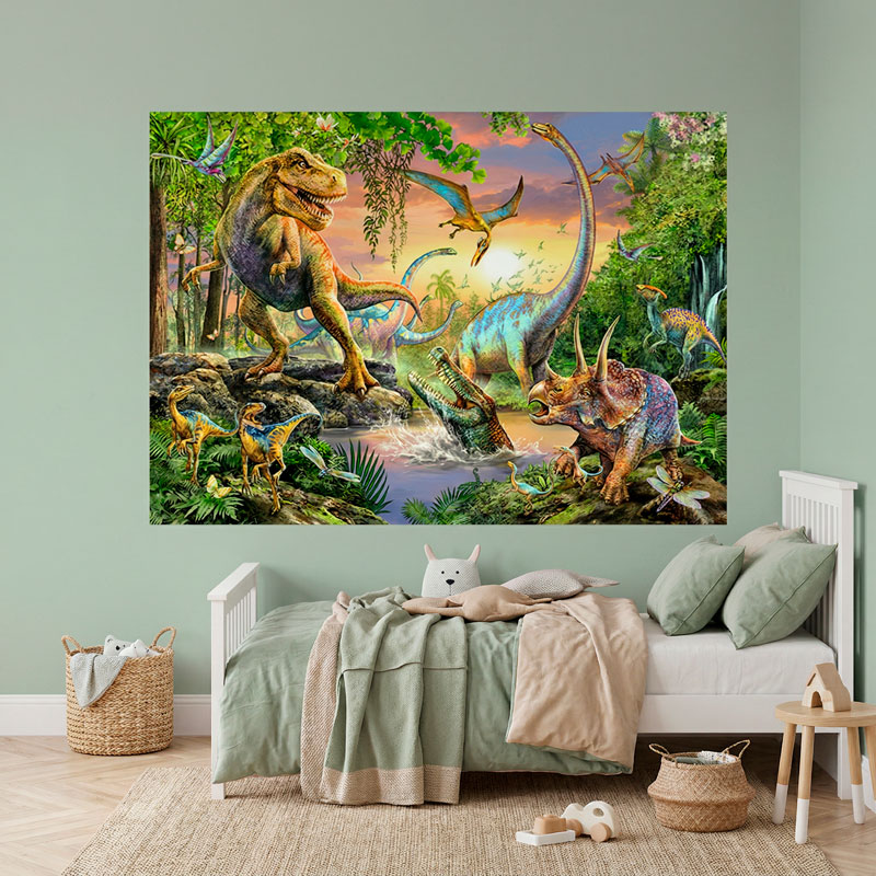 P&oacute;ster adhesivo Dinosaurios en la Selva 8