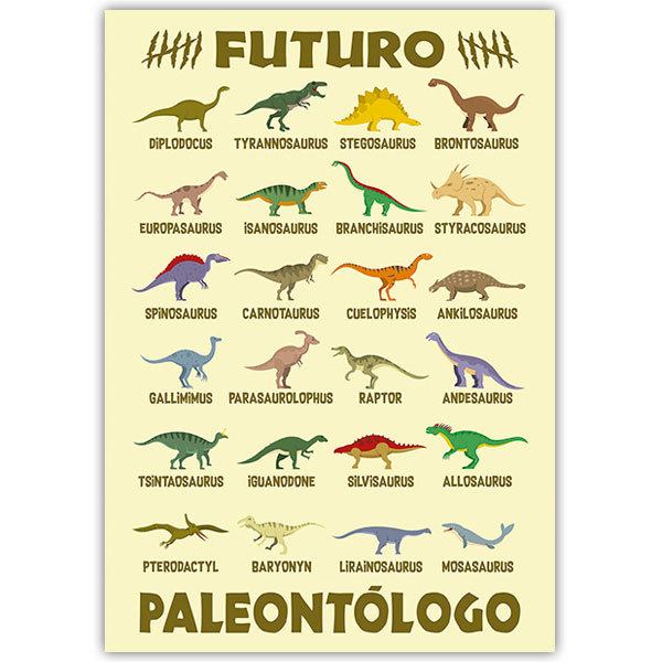 Vinilos Decorativos: Póster adhesivo Futuro Paleontólogo