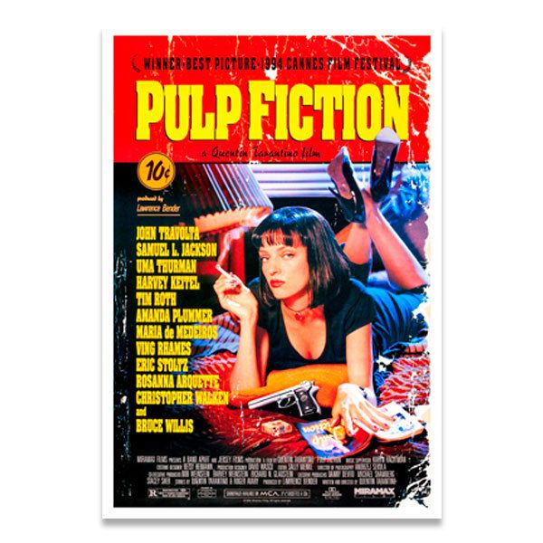 Vinilos Decorativos: Pulp Fiction desgastado