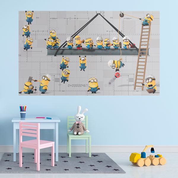 Vinilos Decorativos: Minions Constructores