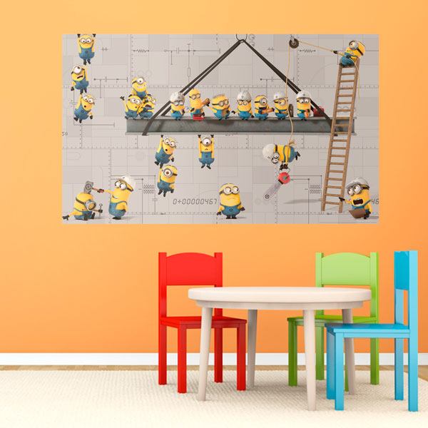 Vinilos Decorativos: Minions Constructores