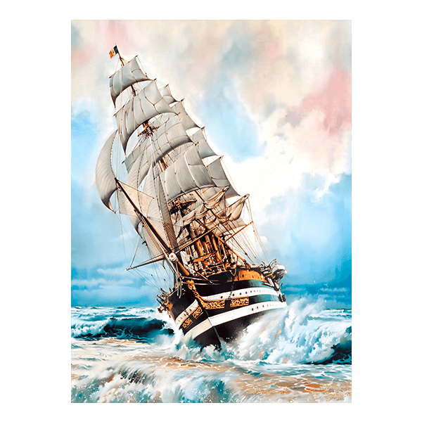 Vinilos Decorativos: Barco surcando los mares