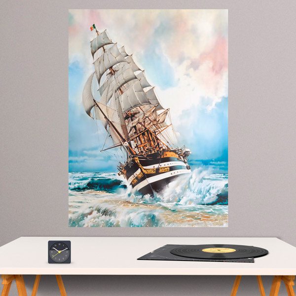 Vinilos Decorativos: Barco surcando los mares