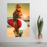 Vinilos Decorativos: Surf Chewbacca 3