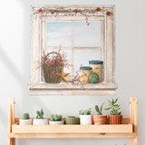 Vinilos Decorativos: Ventana con adornos 3