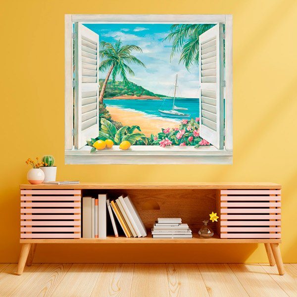 Vinilos Decorativos: Ventana junto al mar