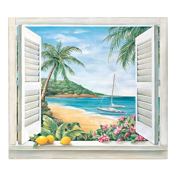 Vinilos Decorativos: Ventana junto al mar