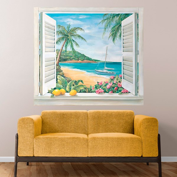 Vinilos Decorativos: Ventana junto al mar