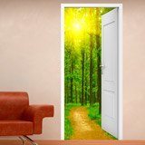 Vinilos Decorativos: Puerta abierta camino y bosque 3