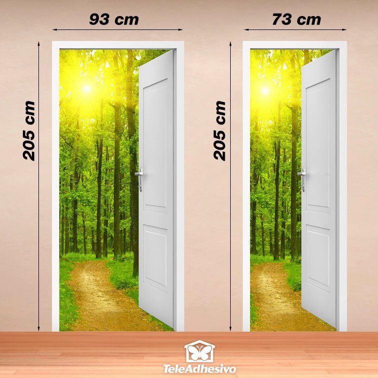 Vinilos Decorativos: Puerta abierta camino y bosque