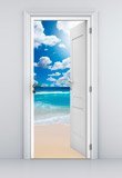 Vinilos Decorativos: Puerta abierta playa y nubes 5