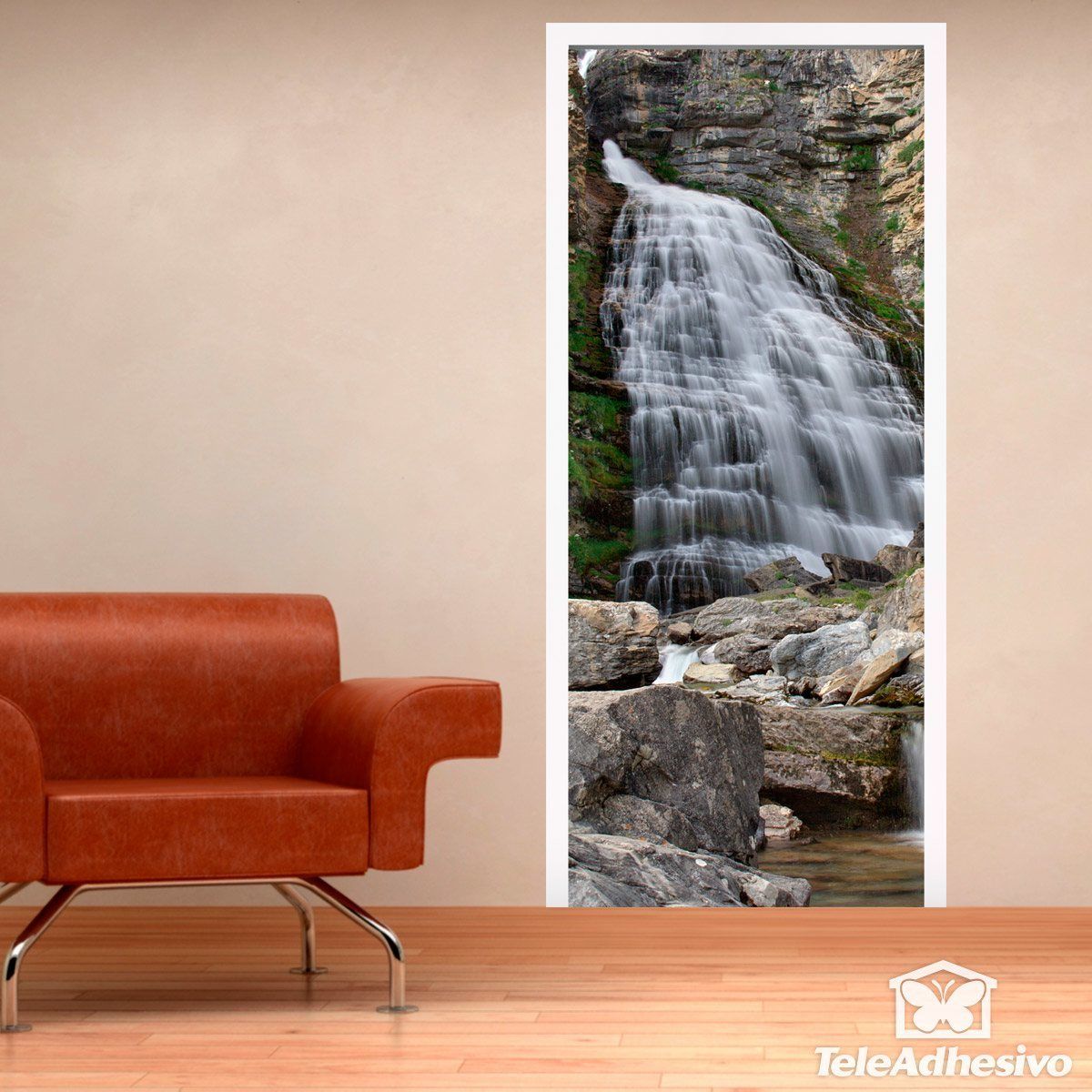 Vinilos Decorativos: Puerta cascada y piedras