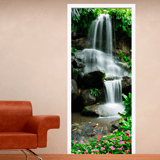 Vinilos Decorativos: Puerta cascada y piedras 2 3