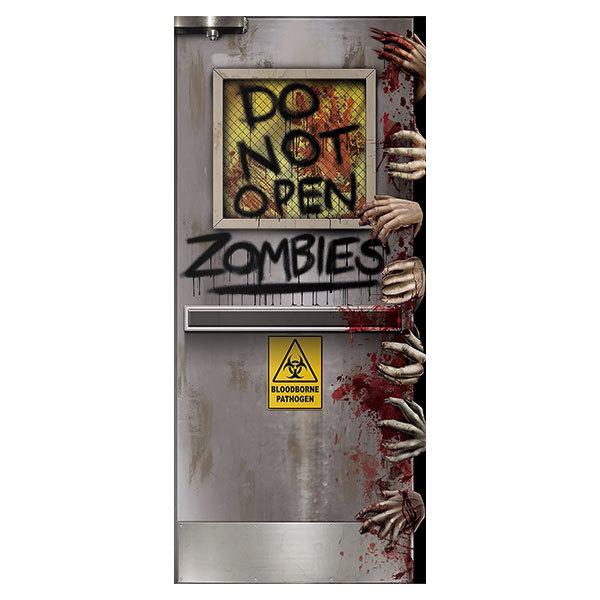 Vinilos Decorativos: Puerta Peligro Zombies