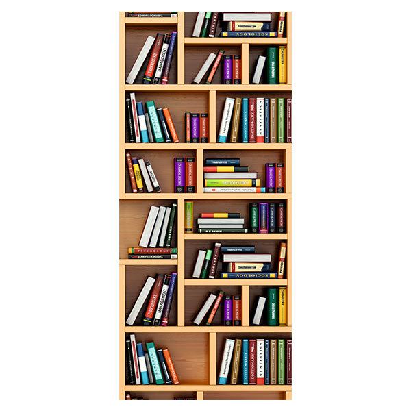 Vinilos Decorativos: Puerta Estantería de Libros