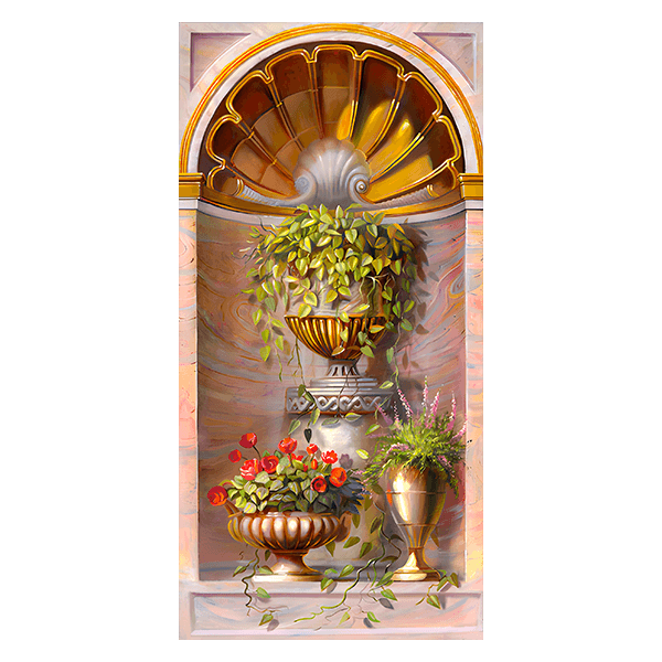 Vinilos Decorativos: Nicho con flores