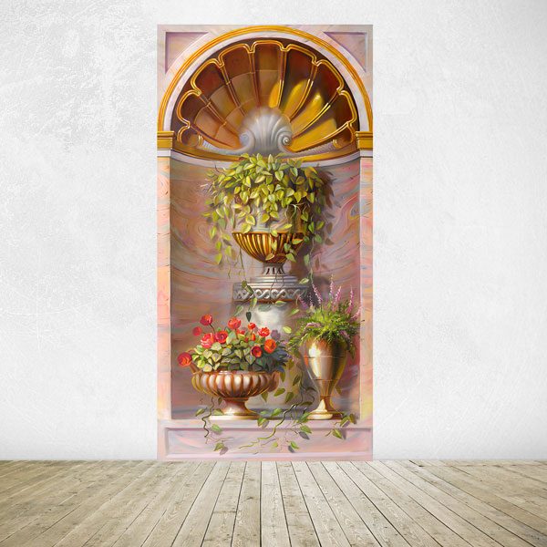 Vinilos Decorativos: Nicho con flores