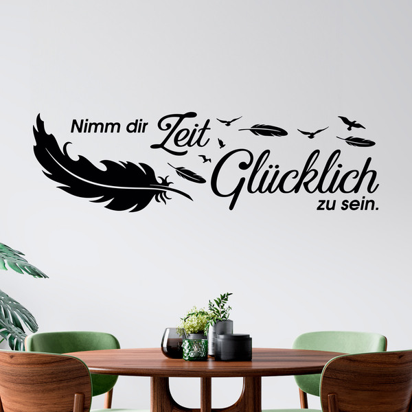 Vinilos Decorativos: Nimm dir Zeit, um glücklich zu sein