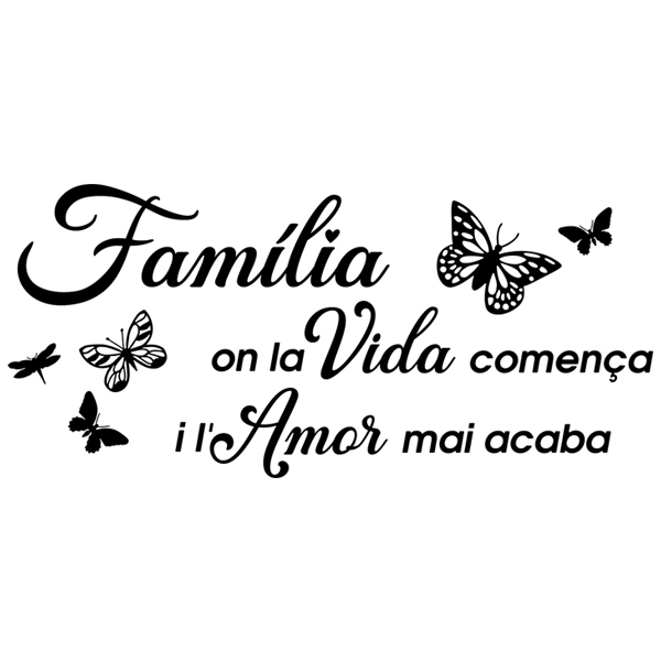 Vinilos Decorativos:  Família és on la vida comença