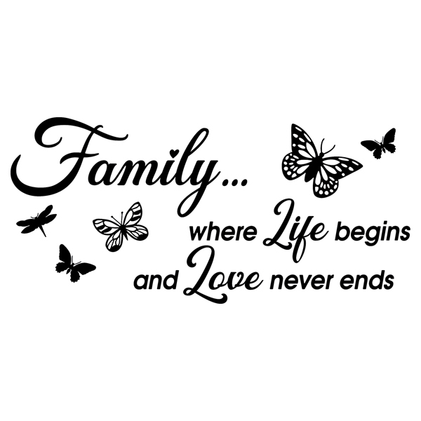 Vinilos Decorativos: Family is where life begins
