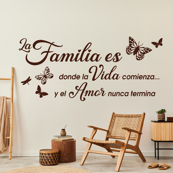 Vinilos Decorativos: Familia es donde la vida comienza