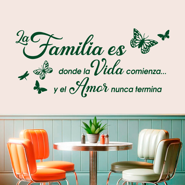 Vinilos Decorativos: Familia es donde la vida comienza