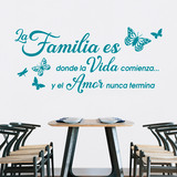 Vinilos Decorativos: Familia es donde la vida comienza 4