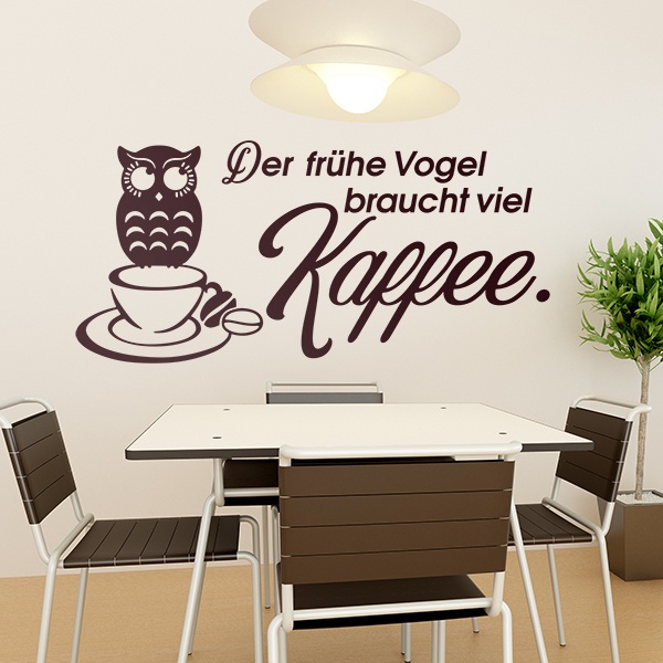 Vinilos Decorativos: Der frühe Vogel braucht viel Kaffee