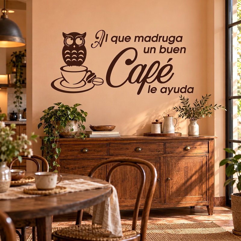 Vinilos Decorativos: Al que madruga un buen caf&eacute; le ayuda