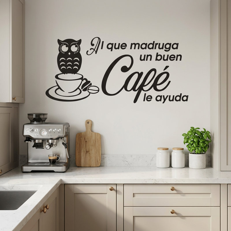Vinilos Decorativos: Al que madruga un buen caf&eacute; le ayuda