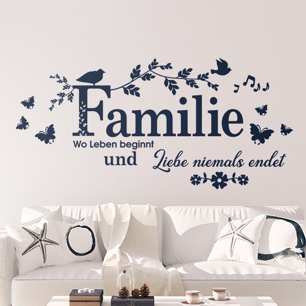 Vinilos Decorativos: Familie, wo Leben beginnt