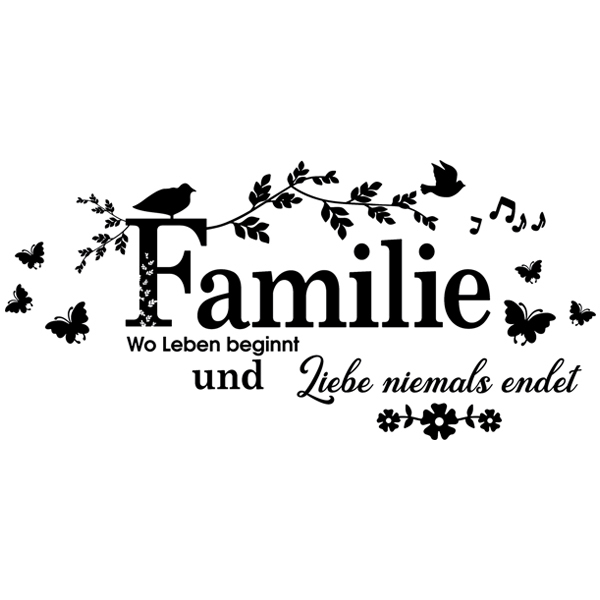 Vinilos Decorativos: Familie, wo Leben beginnt