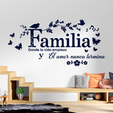 Vinilos Decorativos: Familia, donde la vida empieza 3