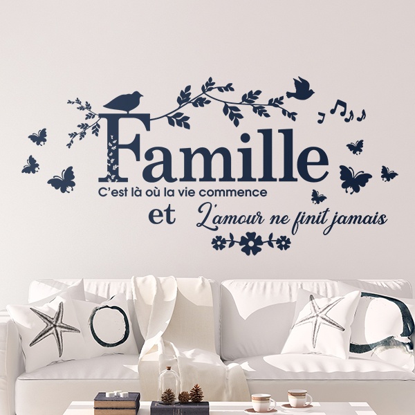 Vinilos Decorativos: La famille, là où la vie commence