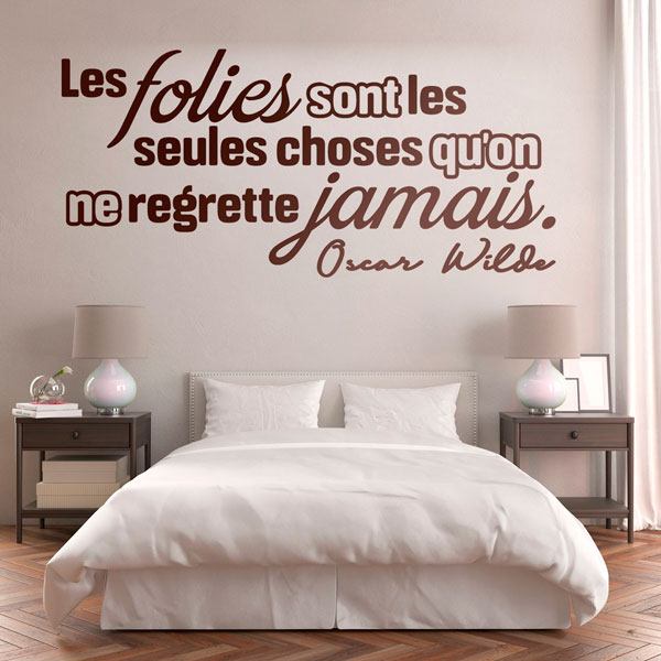 Vinilos Decorativos: On Regrette Jamais ses Folies