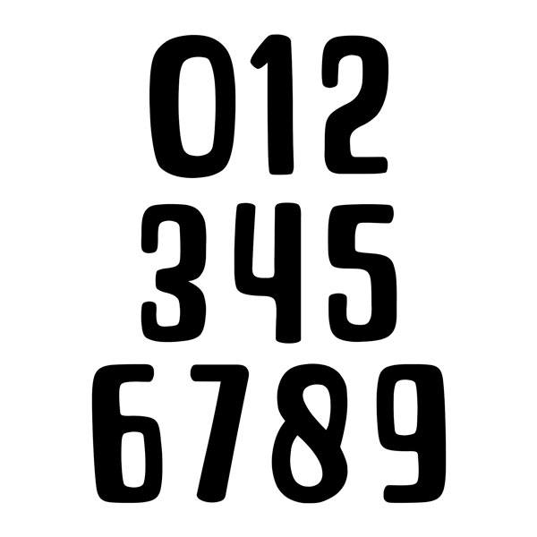 Pegatinas: N&uacute;meros Cherish en Gran Formato