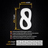 Pegatinas: N&uacute;meros Cherish en Gran Formato 2