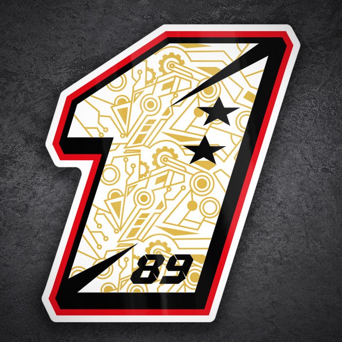 Pegatinas: Número 1 Jorge Martín MotoGP