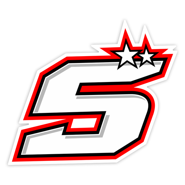 Pegatinas: N&uacute;mero 5 Johann Zarco MotoGP