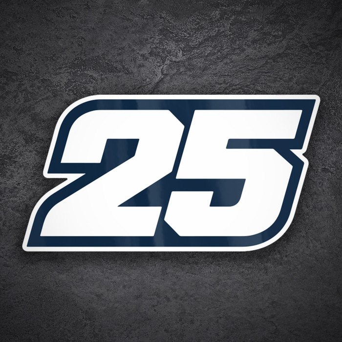 Pegatinas: N&uacute;mero 25 Ra&uacute;l Fern&aacute;ndez MotoGP