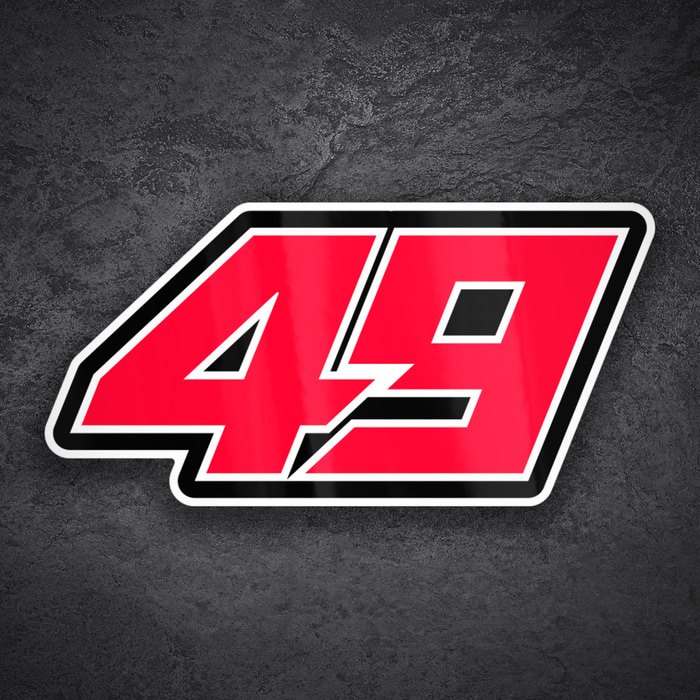 Pegatinas: N&uacute;mero 49 con Estilo Geom&eacute;trico