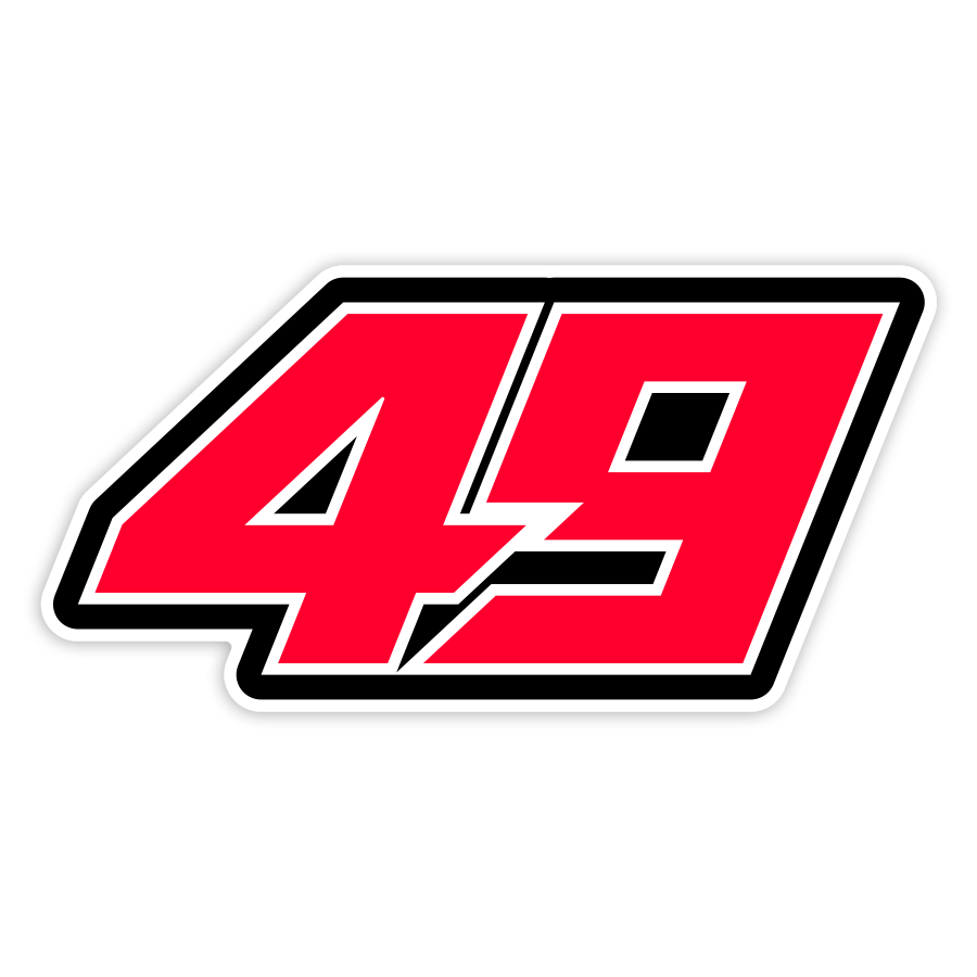 Pegatinas: N&uacute;mero 49 con Estilo Geom&eacute;trico