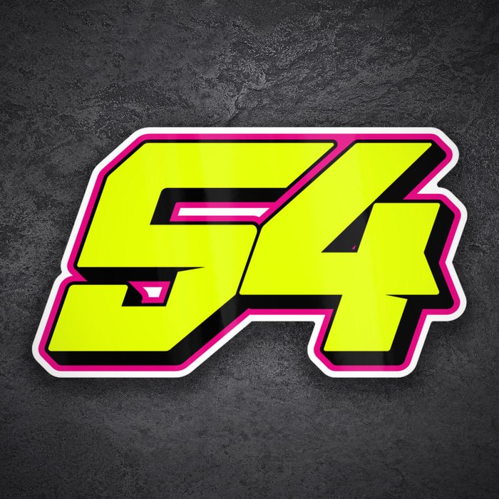 Pegatinas: Número 54 MotoGP Fermín Aldeguer
